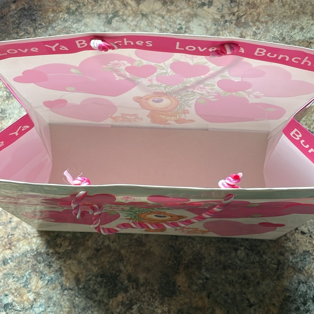 Bundle American Greetings Gift Bag & Hallmark Gift Bag ~ Heart Valentines Day - Picture 5 of 9